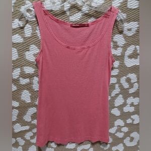 Ladies' Pink Scoop Neck Tank Top